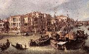 Grand Canal: Looking North-East toward the Rialto Bridge (detail) d Canaletto