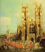 Westminster Abbey with a Procession of the Knights of Bath Canaletto