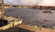 London: The Thames and the City of London from Richmond House (detail) d Canaletto