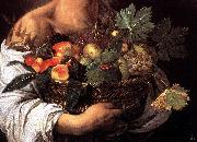 Boy with a Basket of Fruit (detail) fg Caravaggio