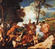 The Bacchanal of the Andrians Titian