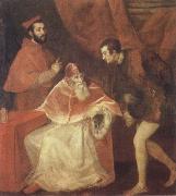 Pope Paul III and his Cousins Alessandro and Ottavio Farneses of Youth  Titian