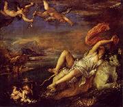 The Rape of Europa  is a bold diagonal composition which was admired and copied by Rubens. Titian