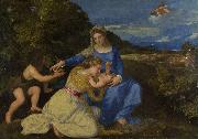 The Virgin and Child with the Infant Saint John and a Female Saint or Donor Titian