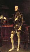 Portrait of Philip II in Armor  Titian