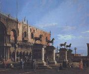 Capriccio con i cavalli della basilica posti sulla Piazzetta (mk21) Canaletto