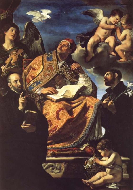 GUERCINO Saint Gregory the Great with Saints Ignatius Loyola and Francis Xavier