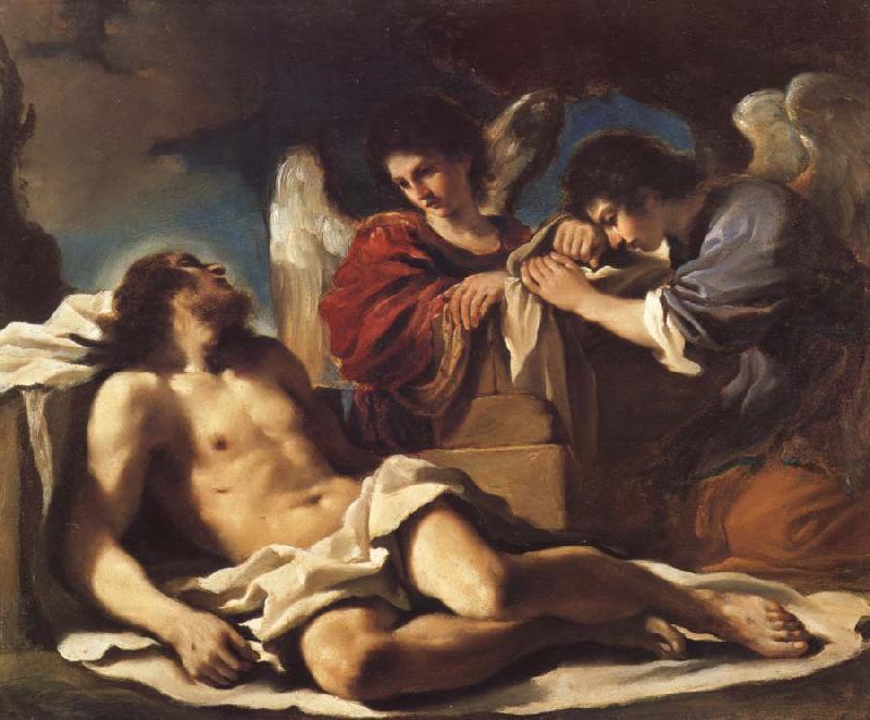 GUERCINO The Dead Christ Mourned by two Angels