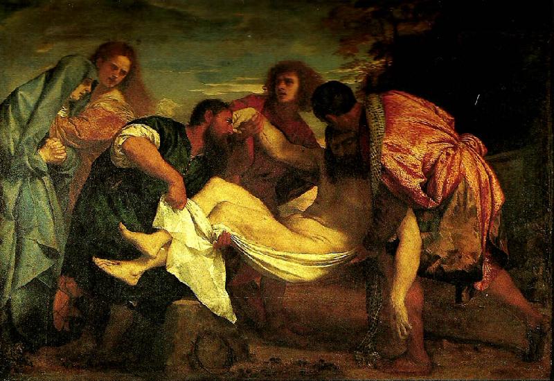 Titian la mise au tombeau