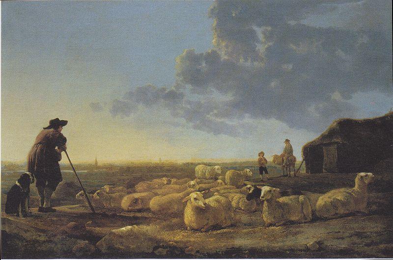 Aelbert Cuyp Flock of sheep at pasture